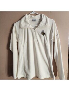 Columbia Purdue Boilermakers White Pullover Sweatshirt Size L